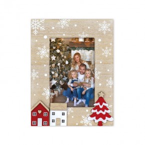 Christmas "Agordo" Red House 4x6" Photo Frame